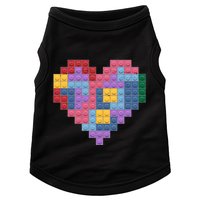 Valentines Day Blocks Pixelated Heart Bricks Doggie Tank