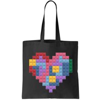 Valentines Day Blocks Pixelated Heart Bricks Bag