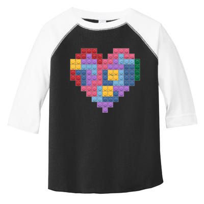 Valentines Day Blocks Pixelated Heart Bricks Toddler Fine Jersey T-Shirt