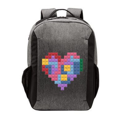 Valentines Day Blocks Pixelated Heart Bricks Vector Backpack