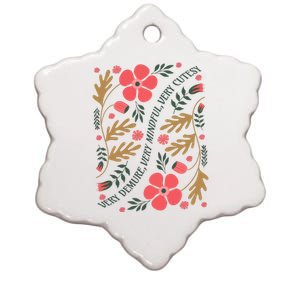 Very Demure Boho Flowers Ceramic Star Ornament