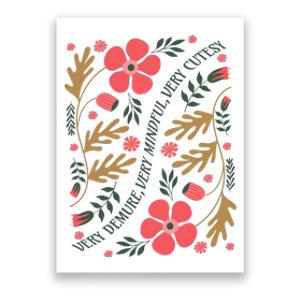 Very Demure Boho Flowers Poster