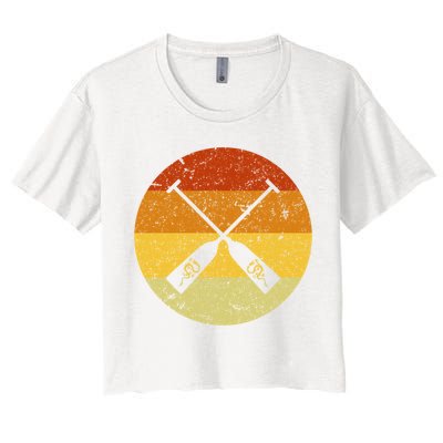 Vintage Dragon Boat Meaningful Gift Women's Crop Top Tee