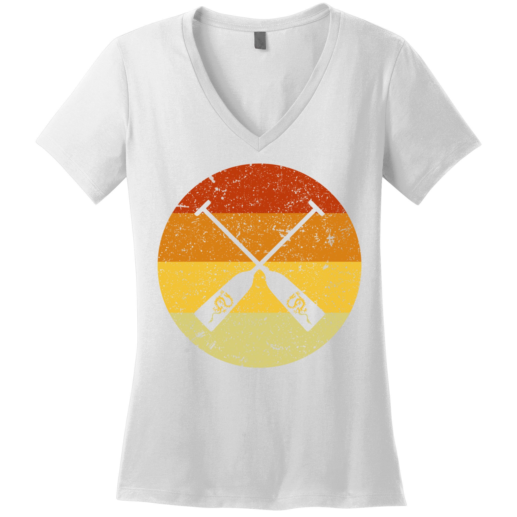 Vintage Dragon Boat Meaningful Gift Women's V-Neck T-Shirt