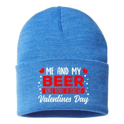 Valentines Day Beer Lover Er Brewer Alcohol Funny Gift Sustainable Knit Beanie