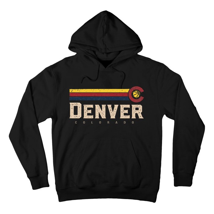 Vintage Denver Basketball CO Tee Retro Bball Denver Hoodie