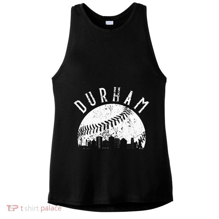 Vintage Durham Baseball Skyline Apparel Ladies PosiCharge Tri-Blend Wicking Tank