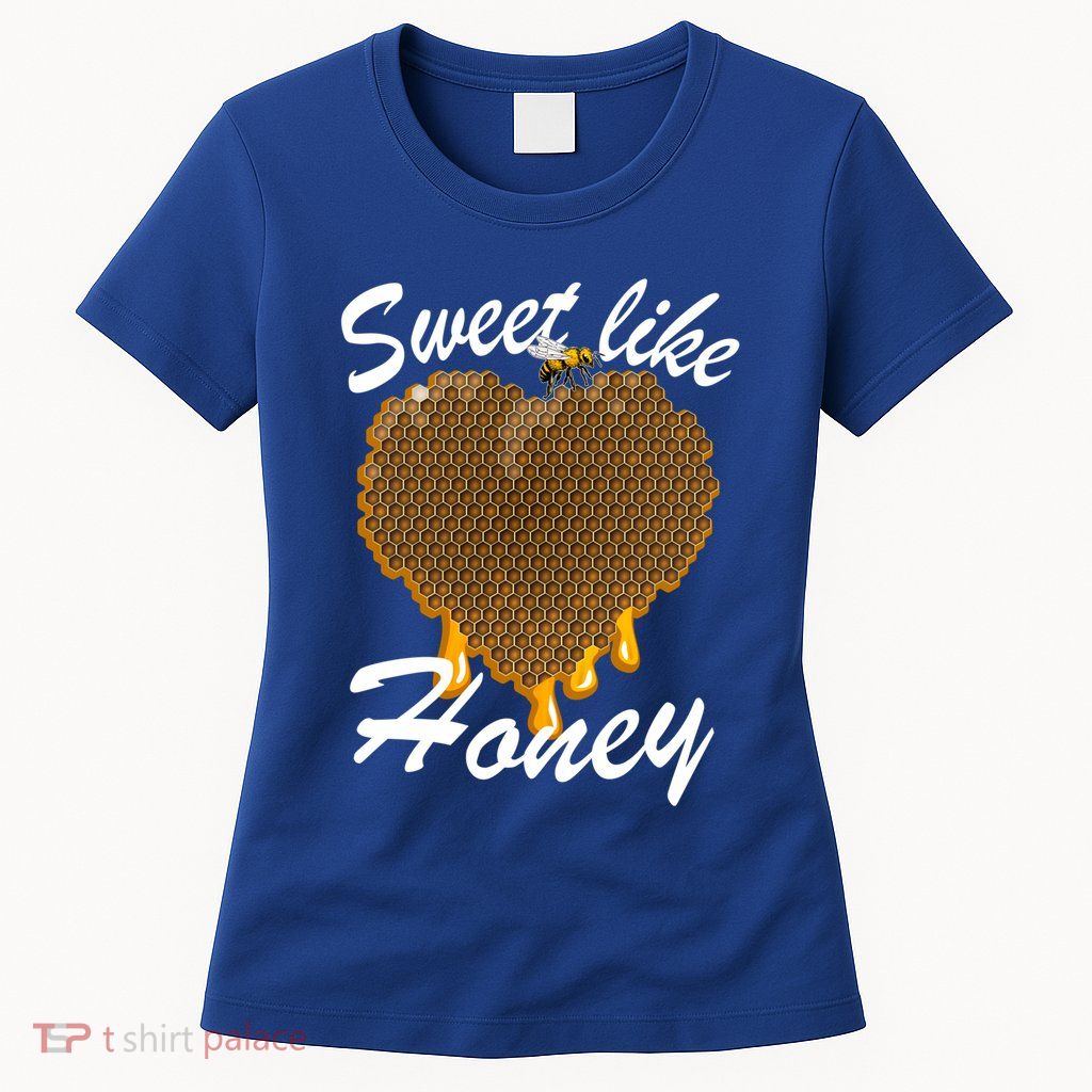Valentines Day Beekeeper Funny Gift Honeycomb Heart Gift Womens T-Shirt
