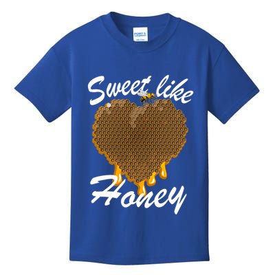 Valentines Day Beekeeper Funny Gift Honeycomb Heart Gift Kids T-Shirt