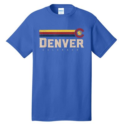 Vintage Denver Basketball CO Tee Retro Bball Denver Tall T-Shirt