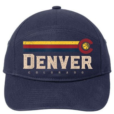 Vintage Denver Basketball CO Tee Retro Bball Denver 7-Panel Snapback Hat