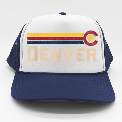 Vintage Denver Basketball CO Tee Retro Bball Denver Trucker Hat