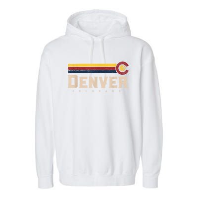 Vintage Denver Basketball CO Tee Retro Bball Denver Garment-Dyed Fleece Hoodie