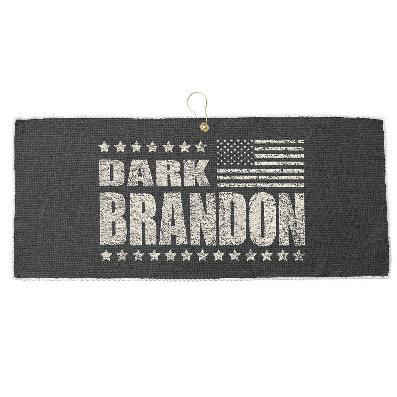 Vintage Dark Brandon Funny Biden Large Microfiber Waffle Golf Towel