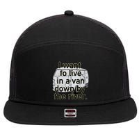 Van Down By The River Distressed 7 Panel Mesh Trucker Snapback Hat