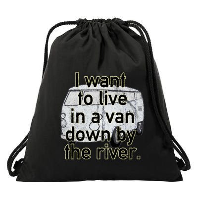 Van Down By The River Distressed Drawstring Bag