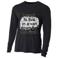 Van Down By The River Distressed Cooling Performance Long Sleeve Crew