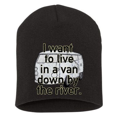 Van Down By The River Distressed Short Acrylic Beanie