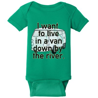 Van Down By The River Distressed Baby Bodysuit