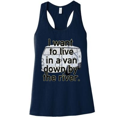 Van Down By The River Distressed Women's Racerback Tank