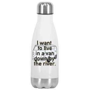 Van Down By The River Distressed Stainless Steel Insulated Water Bottle