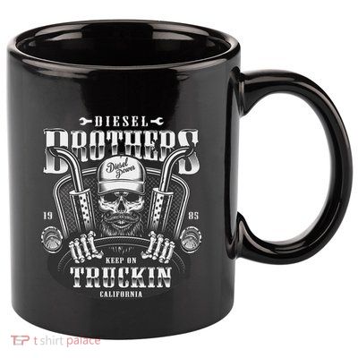 Vintage Diesel Brothers Funny Truckin 11oz C Handle Ceramic Mug