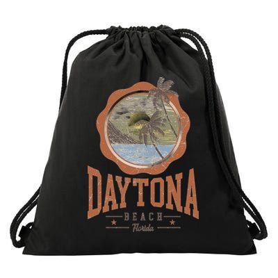 Vintage Daytona Beach Florida Drawstring Bag