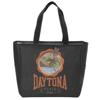 Vintage Daytona Beach Florida Zip Tote Bag