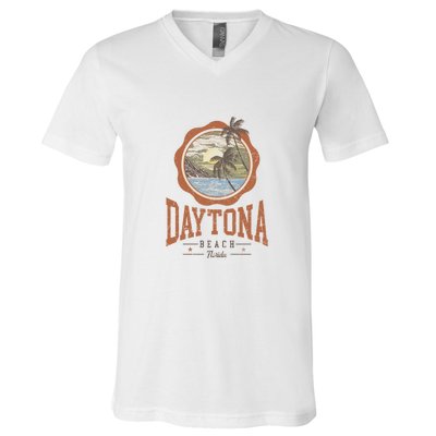 Vintage Daytona Beach Florida V-Neck T-Shirt