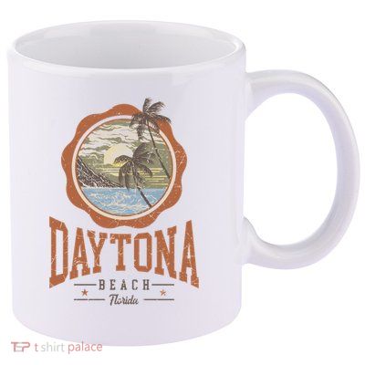 Vintage Daytona Beach Florida 11oz C Handle Ceramic Mug