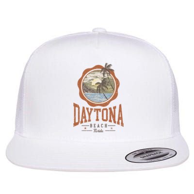 Vintage Daytona Beach Florida Flat Bill Trucker Hat