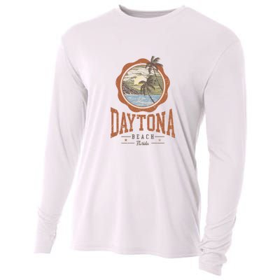 Vintage Daytona Beach Florida Cooling Performance Long Sleeve Crew