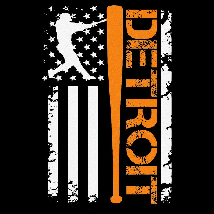 Vintage Detroit Baseball American Us Flag Mug