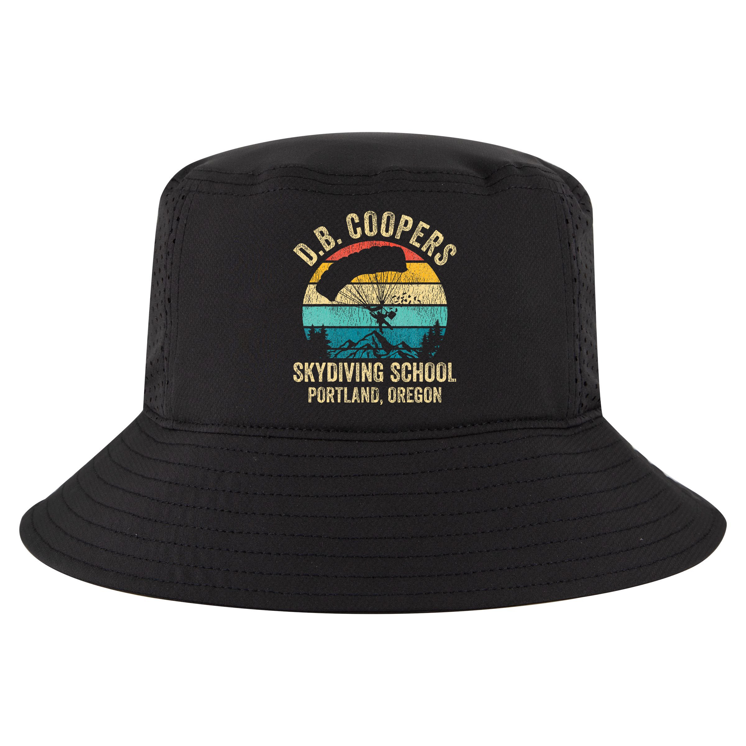 Vintage D. B. Coopers Skydiving School Portland Oregon Retro Cool Comfort Performance Bucket Hat