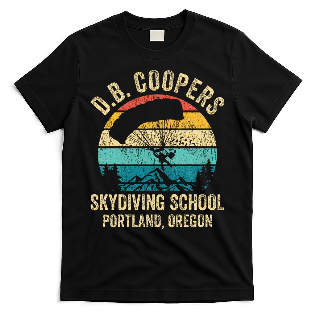 Vintage D. B. Coopers Skydiving School Portland Oregon Retro T-Shirt