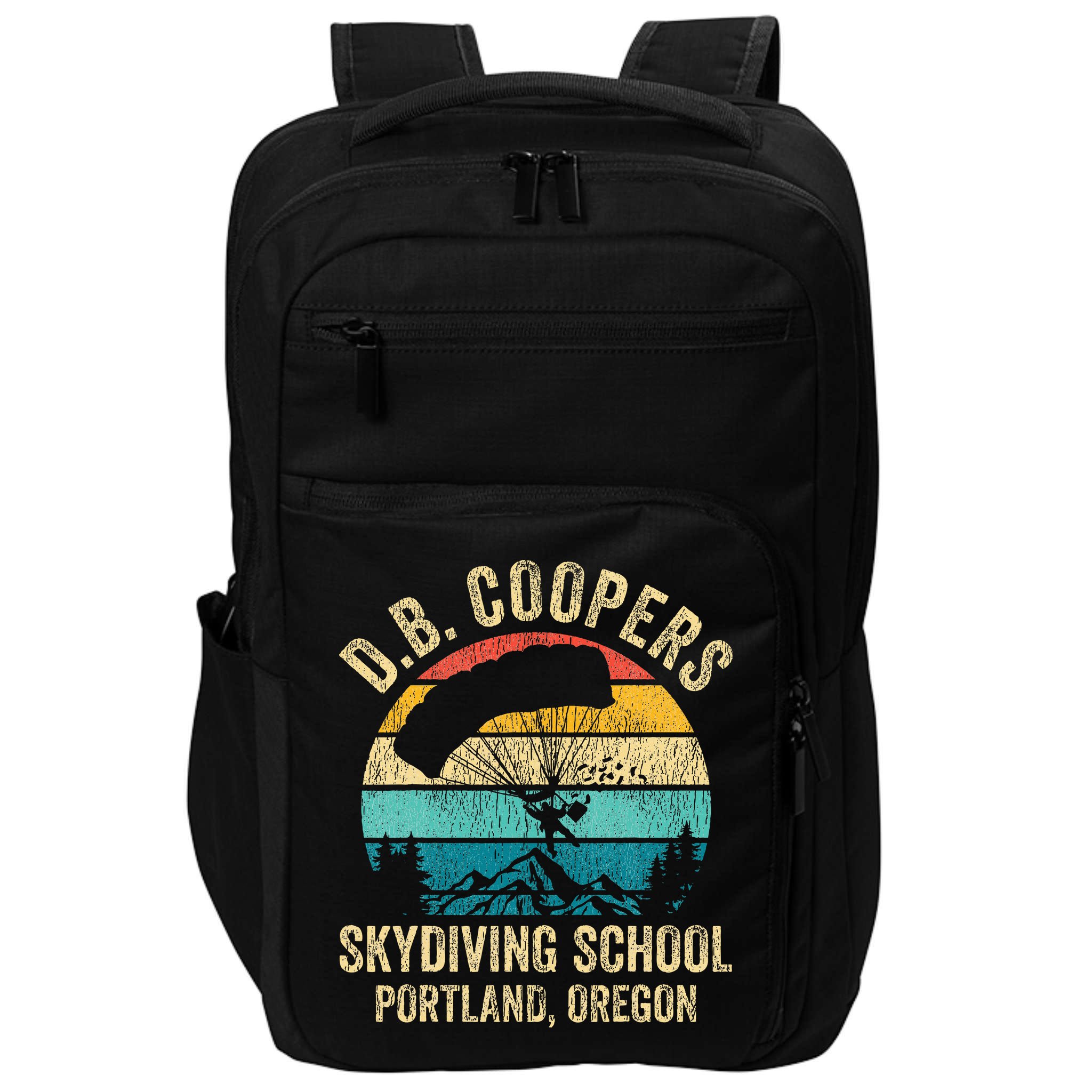 Vintage D. B. Coopers Skydiving School Portland Oregon Retro Impact Tech Backpack
