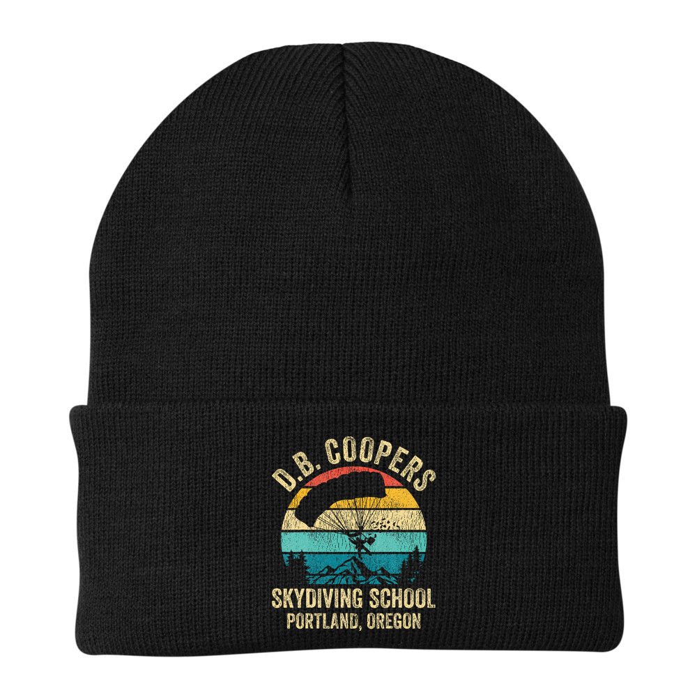 Vintage D. B. Coopers Skydiving School Portland Oregon Retro Beanie