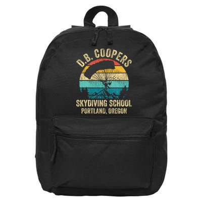 Vintage D. B. Coopers Skydiving School Portland Oregon Retro 16 in Basic Backpack