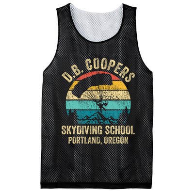 Vintage D. B. Coopers Skydiving School Portland Oregon Retro Mesh Reversible Basketball Jersey Tank