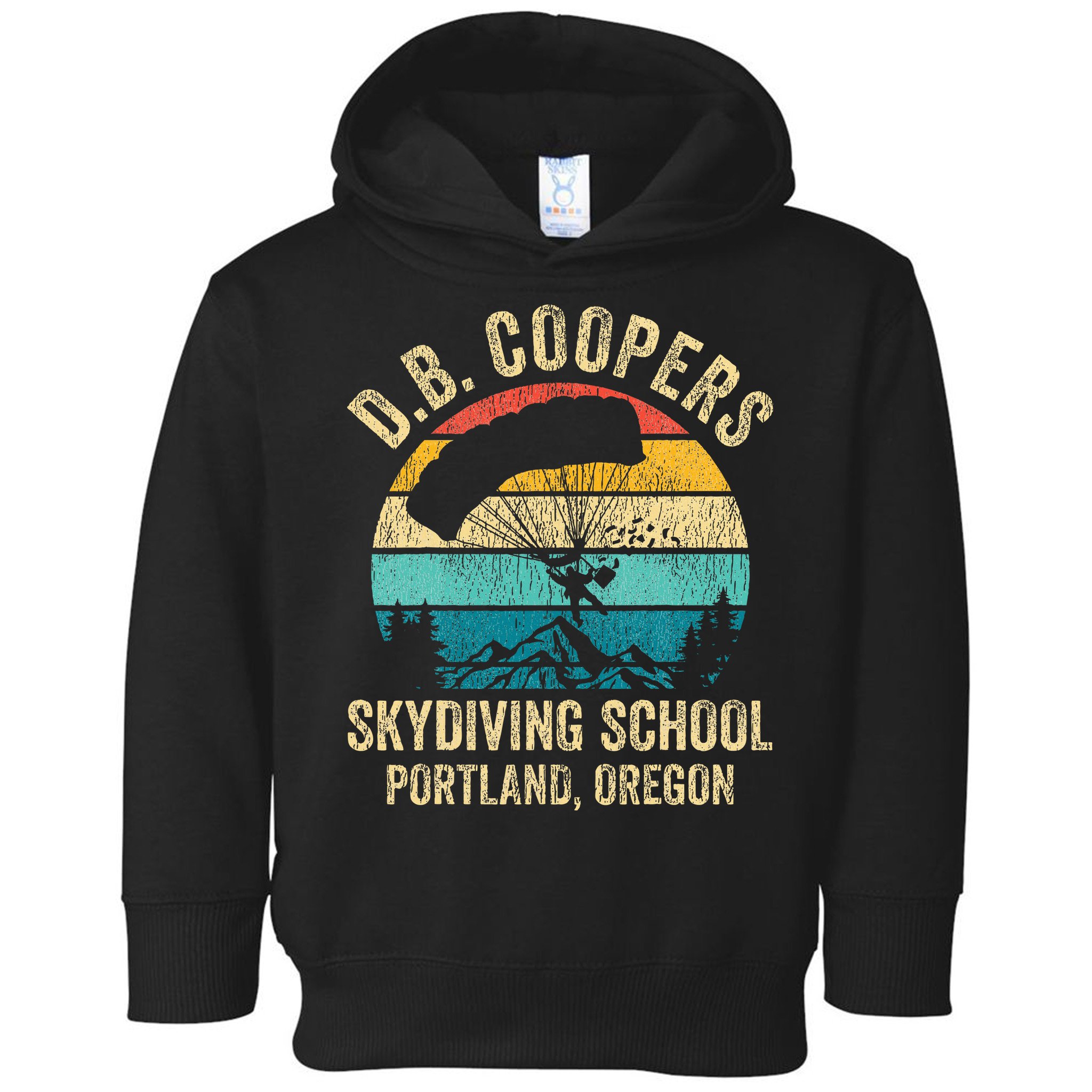 Vintage D. B. Coopers Skydiving School Portland Oregon Retro Toddler Hoodie