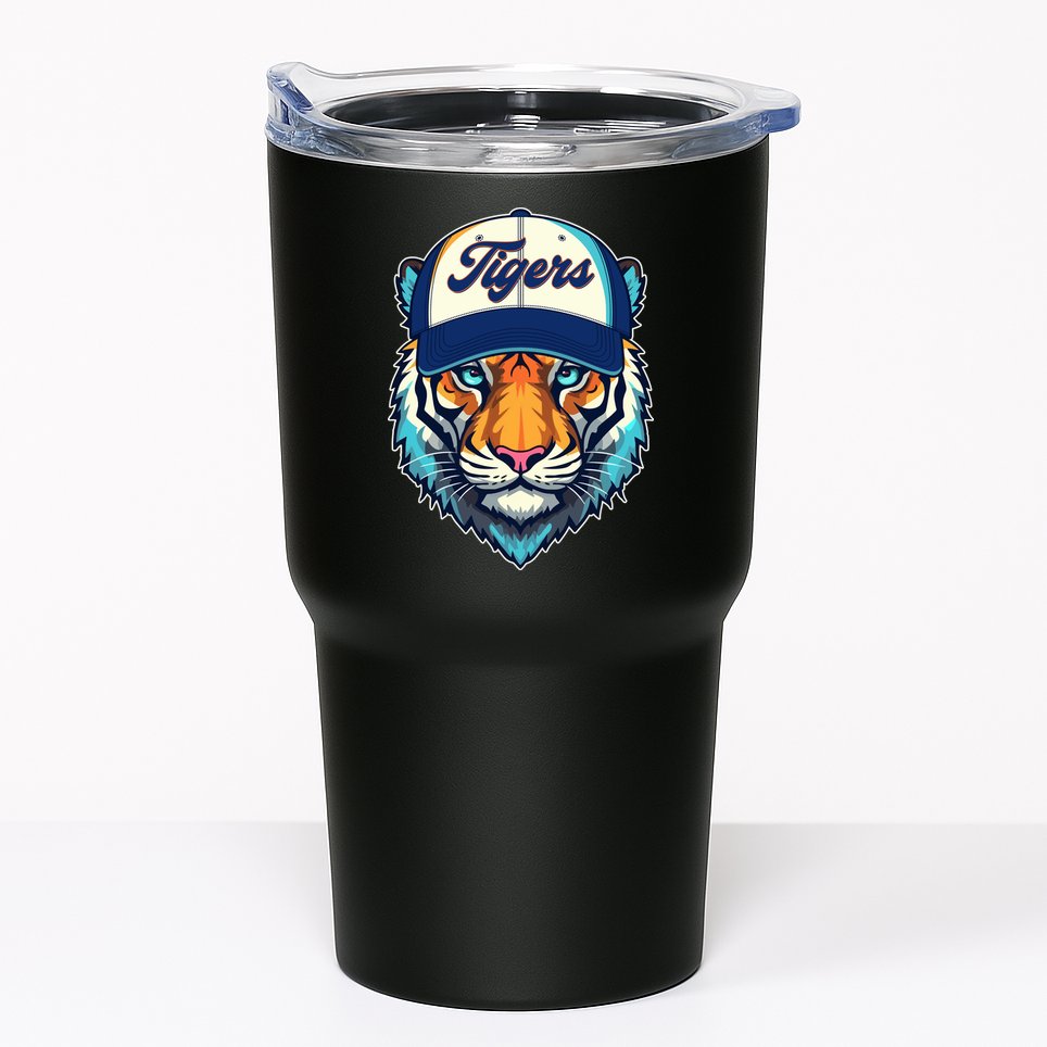 Vintage Detroit Baseball Tiger Sports Fan Tumbler