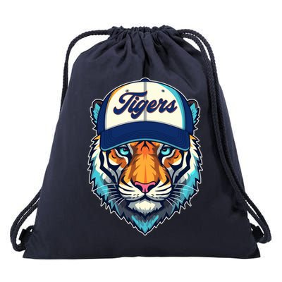 Vintage Detroit Baseball Tiger Sports Fan Drawstring Bag