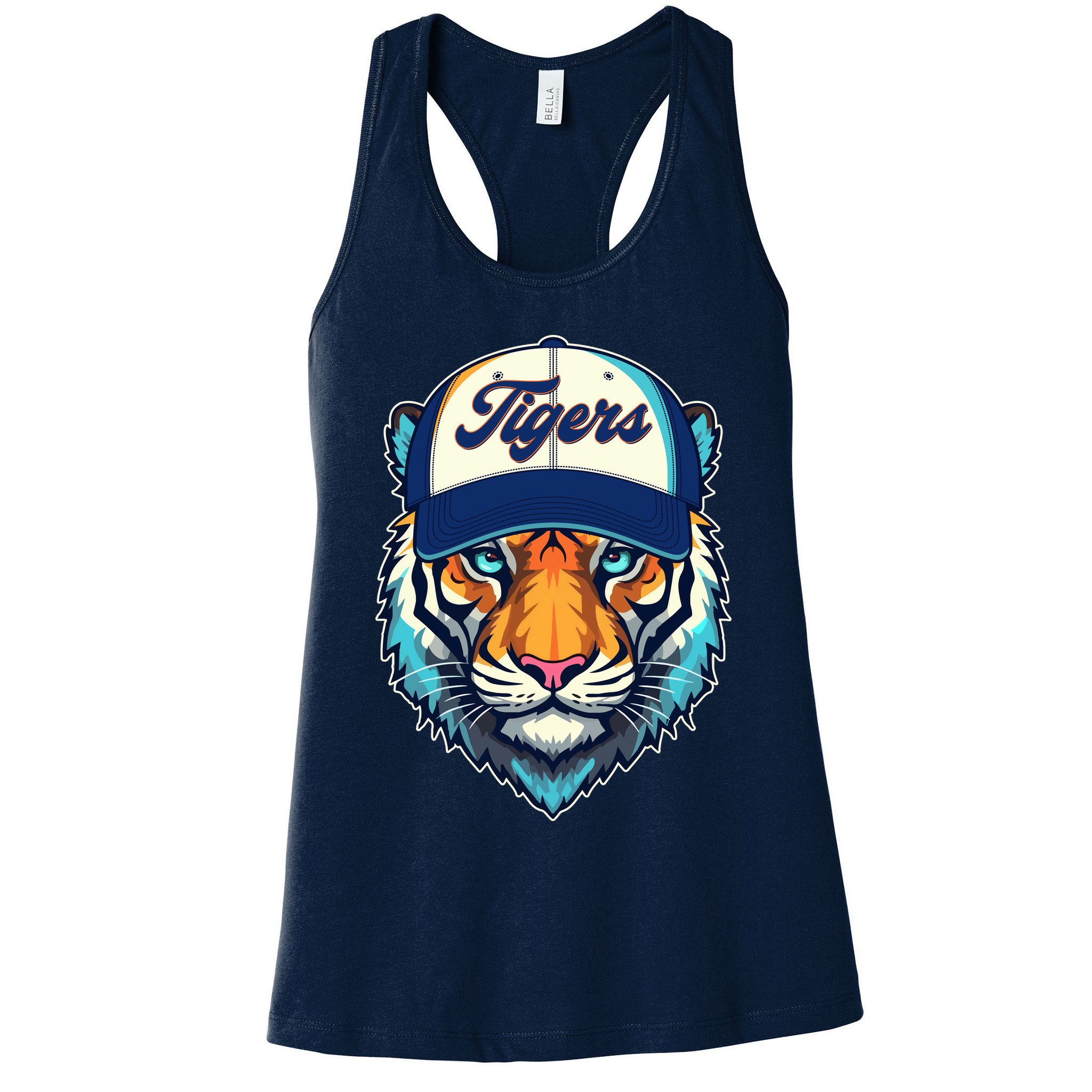 Vintage Detroit Baseball Tiger Sports Fan Womens Tank Top