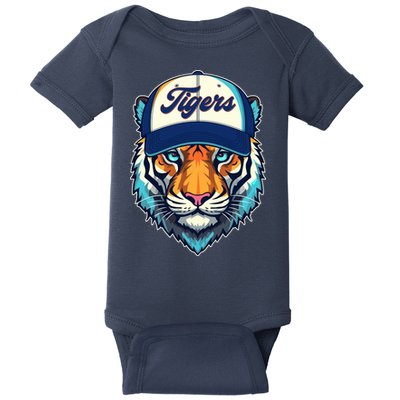 Vintage Detroit Baseball Tiger Sports Fan Baby Bodysuit