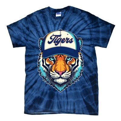 Vintage Detroit Baseball Tiger Sports Fan Tie-Dye T-Shirt