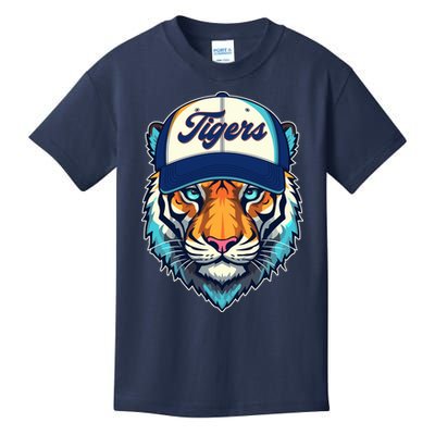 Vintage Detroit Baseball Tiger Sports Fan Kids T-Shirt