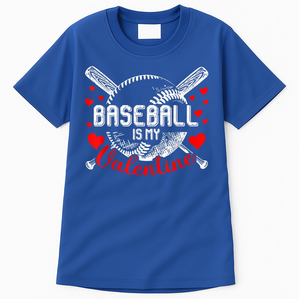 Valentines Day Baseball Is My Valentine Teenager Gift Tall T-Shirt