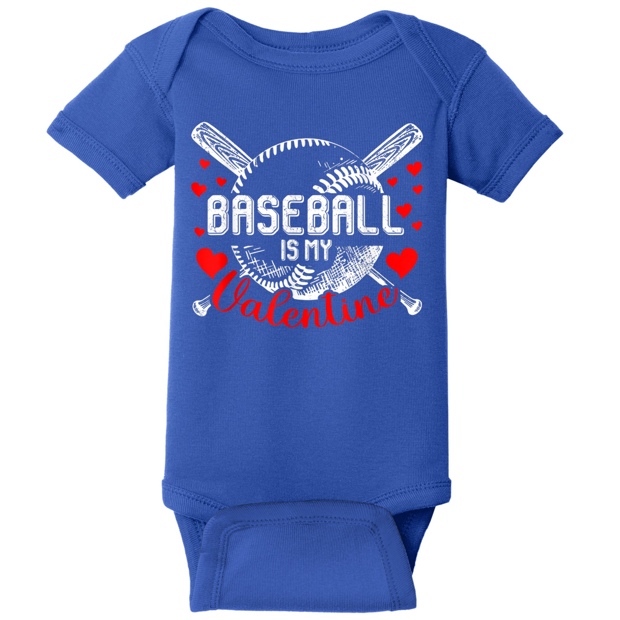 Valentines Day Baseball Is My Valentine Teenager Gift Baby Bodysuit