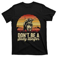 Vintage Dont Be A Salty Heifer Hairy Scottish Highland Cow T-Shirt