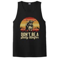 Vintage Dont Be A Salty Heifer Hairy Scottish Highland Cow PosiCharge Competitor Tank